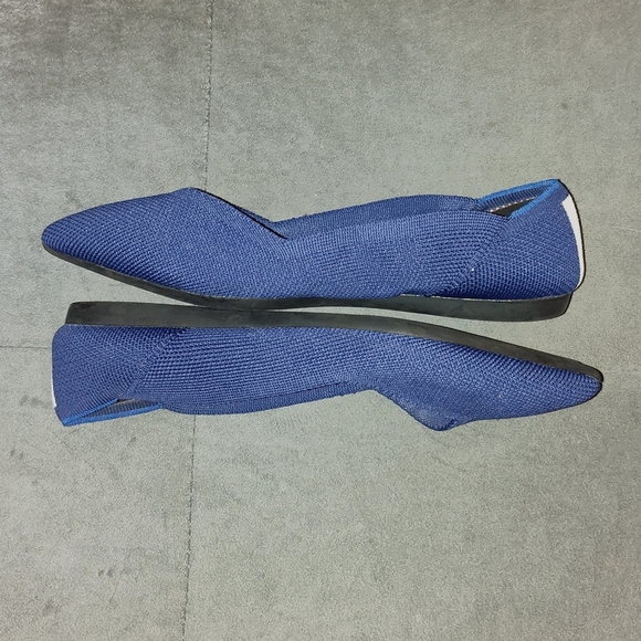 NWOT ROTHY'S NEON STRIPE POINTED TOE BLUE LOAFERS SIZE 5.5 - Picture 6 of 8